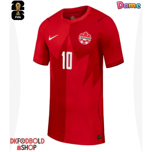 Canada Jonathan David #10 Hjemmebanetrøje Dame VM 2026 Kort ærmer